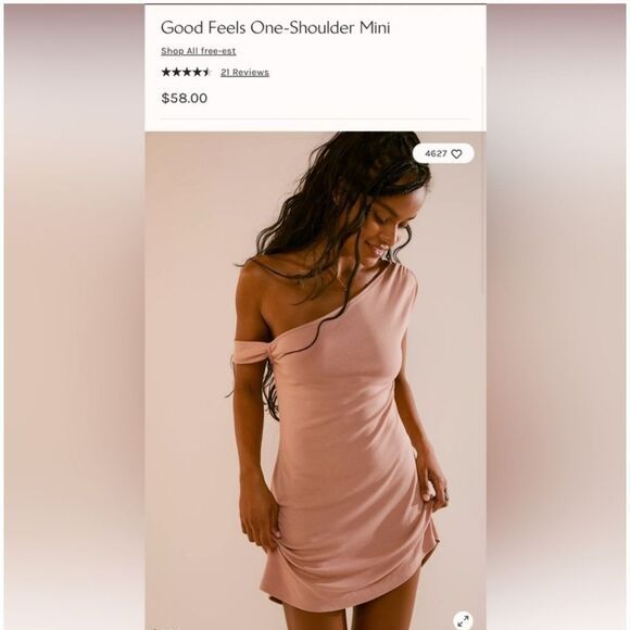 NWT Free People Beach Good Feels One Shoulder Mini - Picture 8 of 9